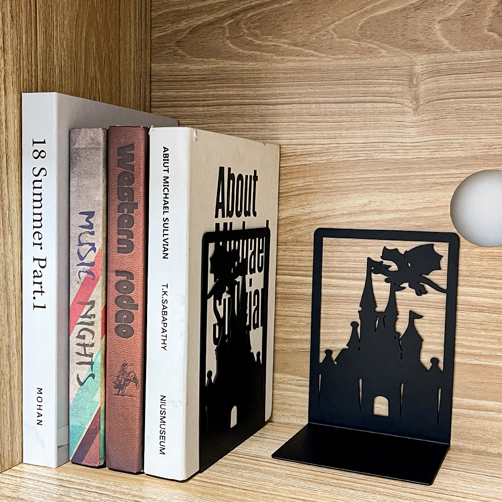 Fantasy Pterosaur Bookends Cool Learning Stationery Dragon Lovers Home Decor Fantasy Bookend Black Heavy Duty Book End