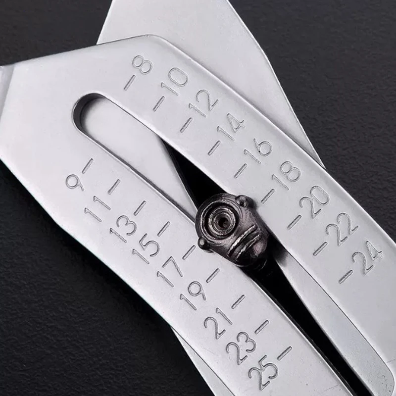 Imagem -03 - Portátil Preciso Hexagon Thread Tamanho Checker Keychain Ferramentas de Medição Manuais Métrica Porca Imperial Porca Paquímetro