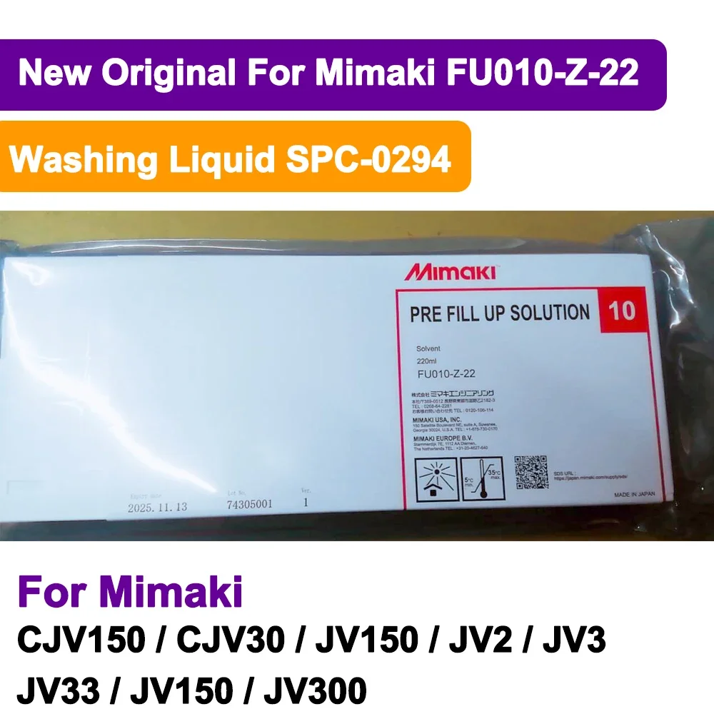 New Original 220ML FU010-Z22 Pre Fill up Washing Liquid SPC-0294 for Mimaki CJV150 CJV30 JV150 JV2 JV3 JV33 JV300