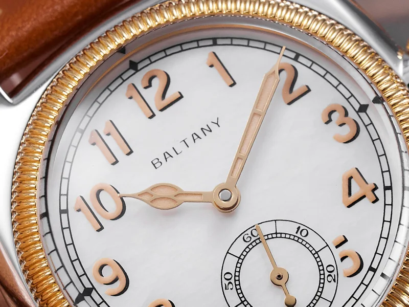 Baltany S4036 Herren Automatikuhr 1926S Oyster Tribute Vintage Dress Watch 36mm Kleine Quadratische Elegante Lederuhr 200M Wasserdicht – Detail 7
