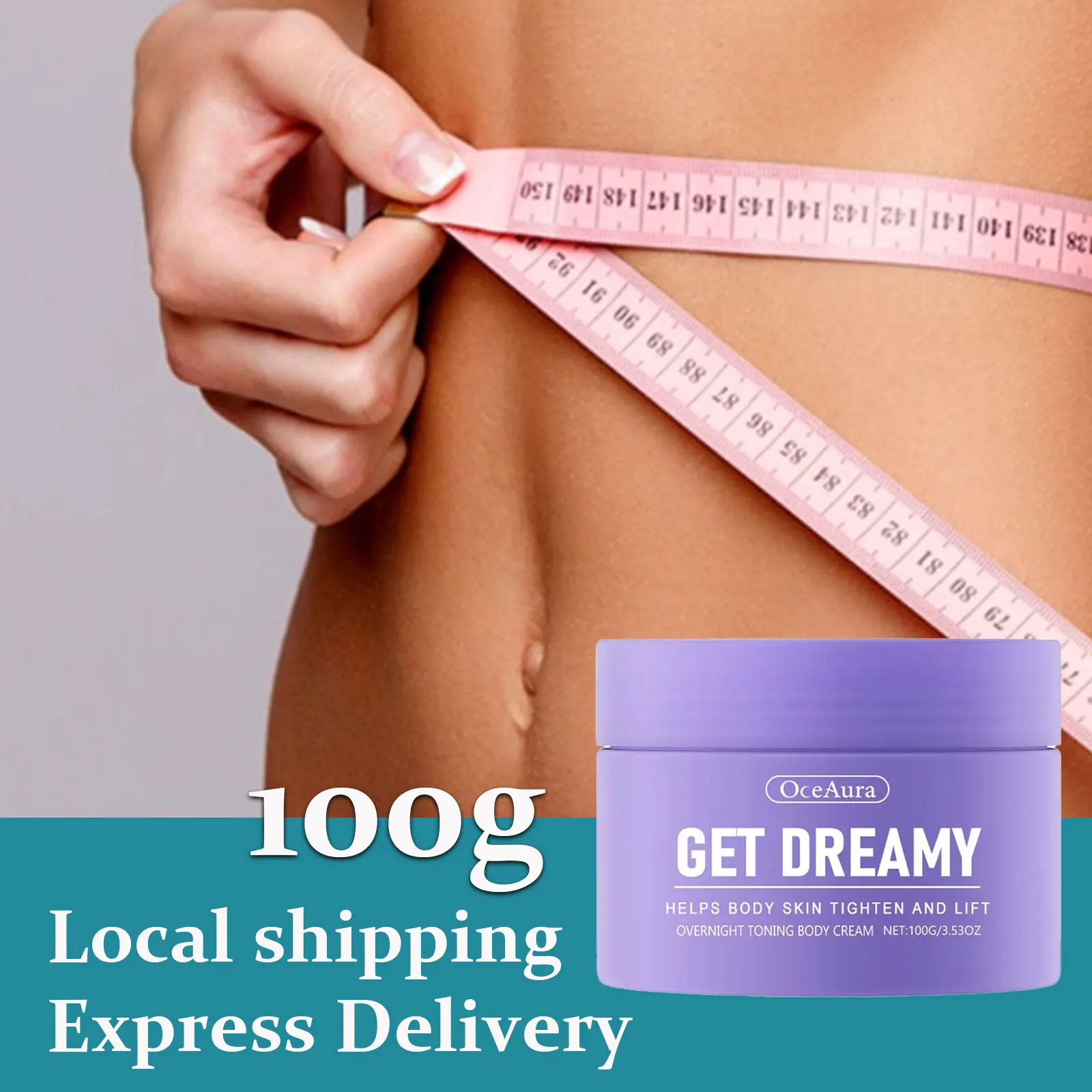OceAura 100g Body Firming Slimming Cream Daily Use Moisturizing Lifting Anti-Cellulite Hydrating Tighten Body Skin Post-Shower