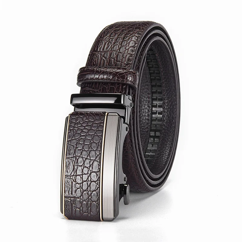 Мужской высококачественный ремень из сплава с автоматической пряжкой из сплава, модный поясной уплотнитель, трансграничный кожаный аксессуар