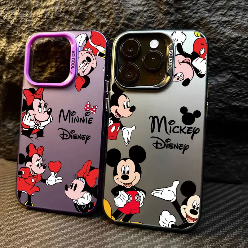 

Mickey Minnie Mouse Stitch Disney Phone Case For iPhone 11 12 13 14 15 16 17 Pro Max 16e 17E 17 Air Plus 13Mini Funda Back Cover