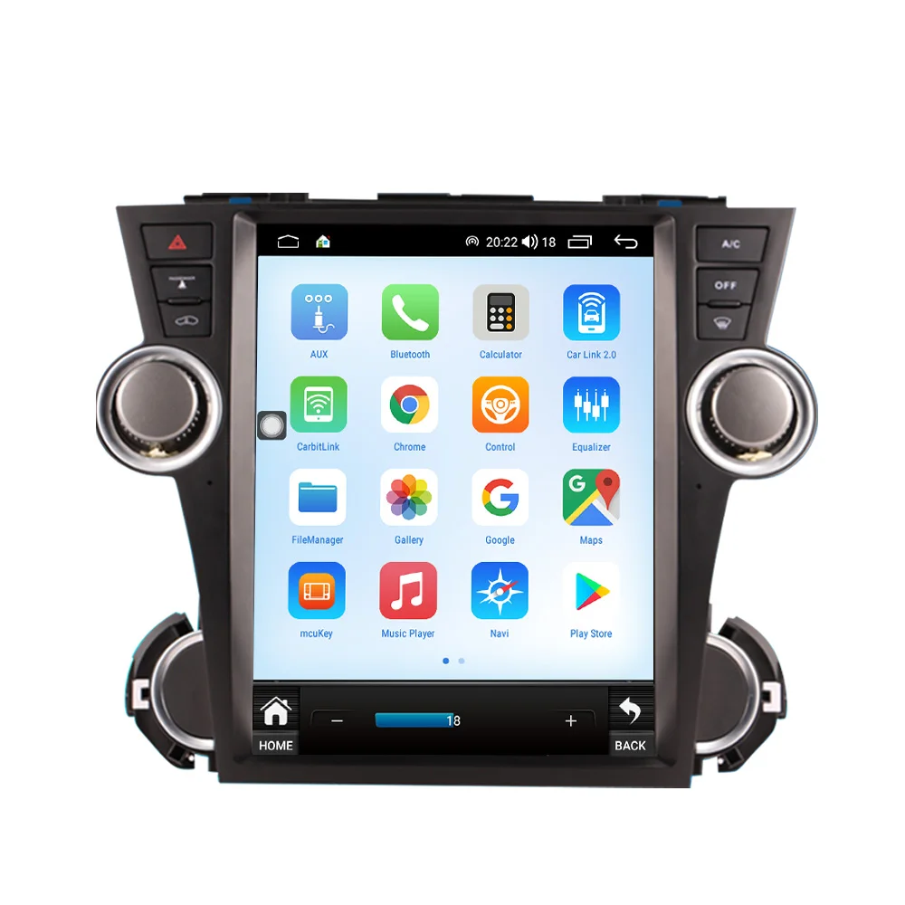 For Toyota Highlander 2009-2013 Android 13 Car Radio Auto Multimedia Video Player Navigation GPS Wireless Carplay