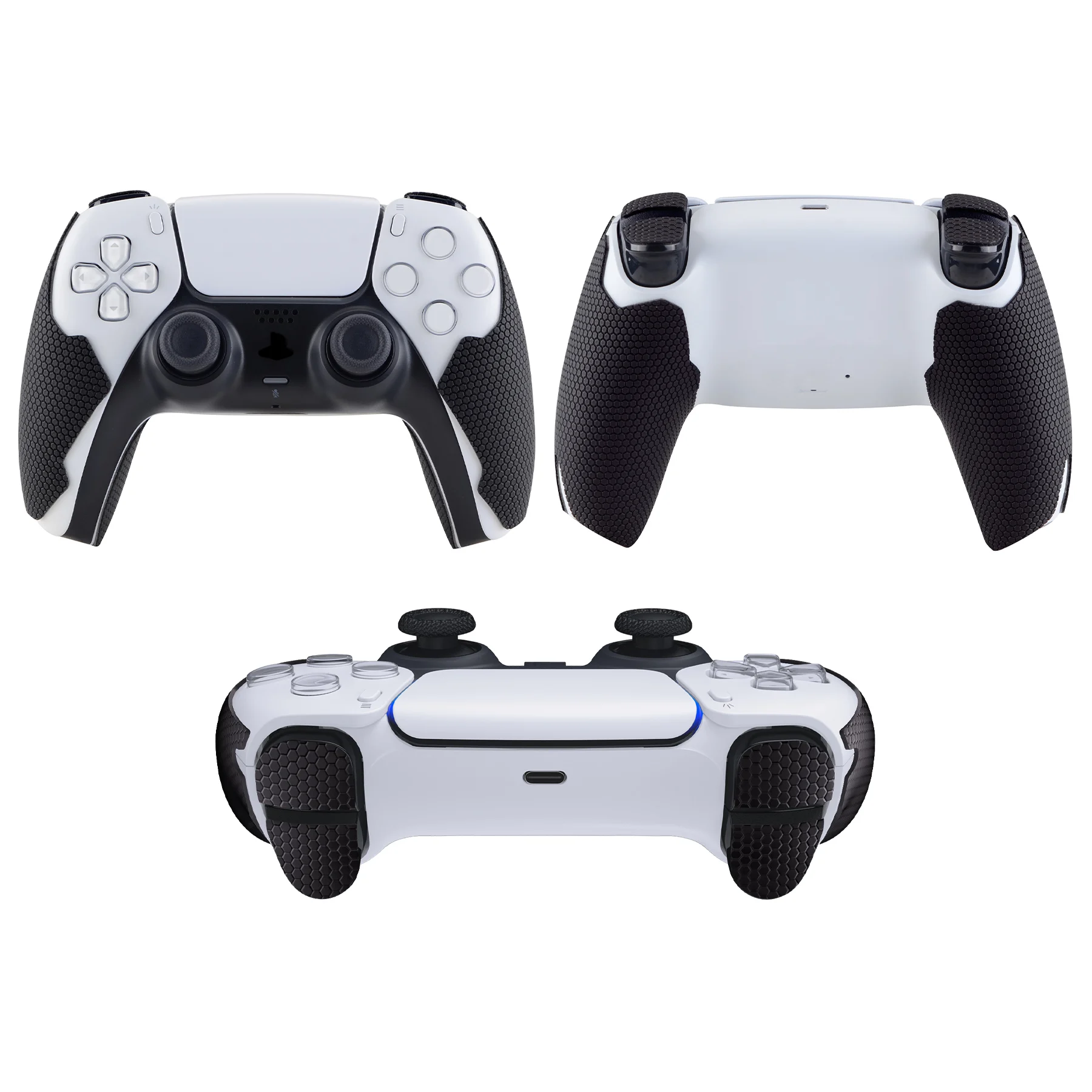 PlayVital Mecha Edition-empuñadura de controlador antideslizante, absorbente de sudor, almohadillas de goma suaves texturizadas profesionales, empuñaduras para ps5