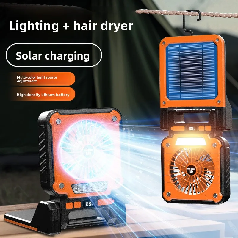 

Вентилятор-светильник для кемпинга на открытом воздухе, мини-солнечный вентилятор, ремонтный светильник, рабочий фонарь, светильник для палатки