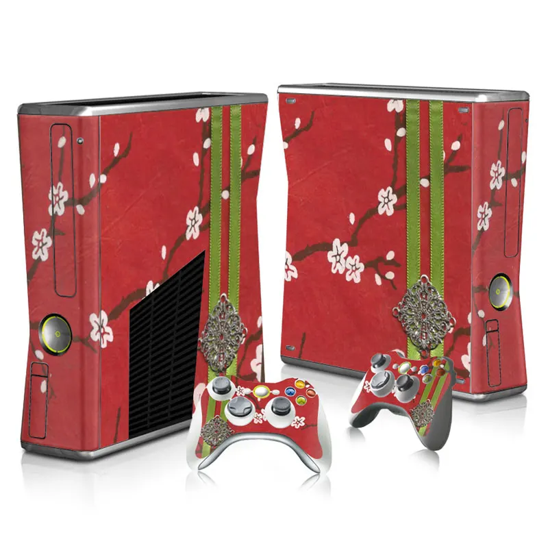 Fresh patterns Skin Stickers For Xbox 360 Slim Console and 2 Controller Protective Customized with pictures