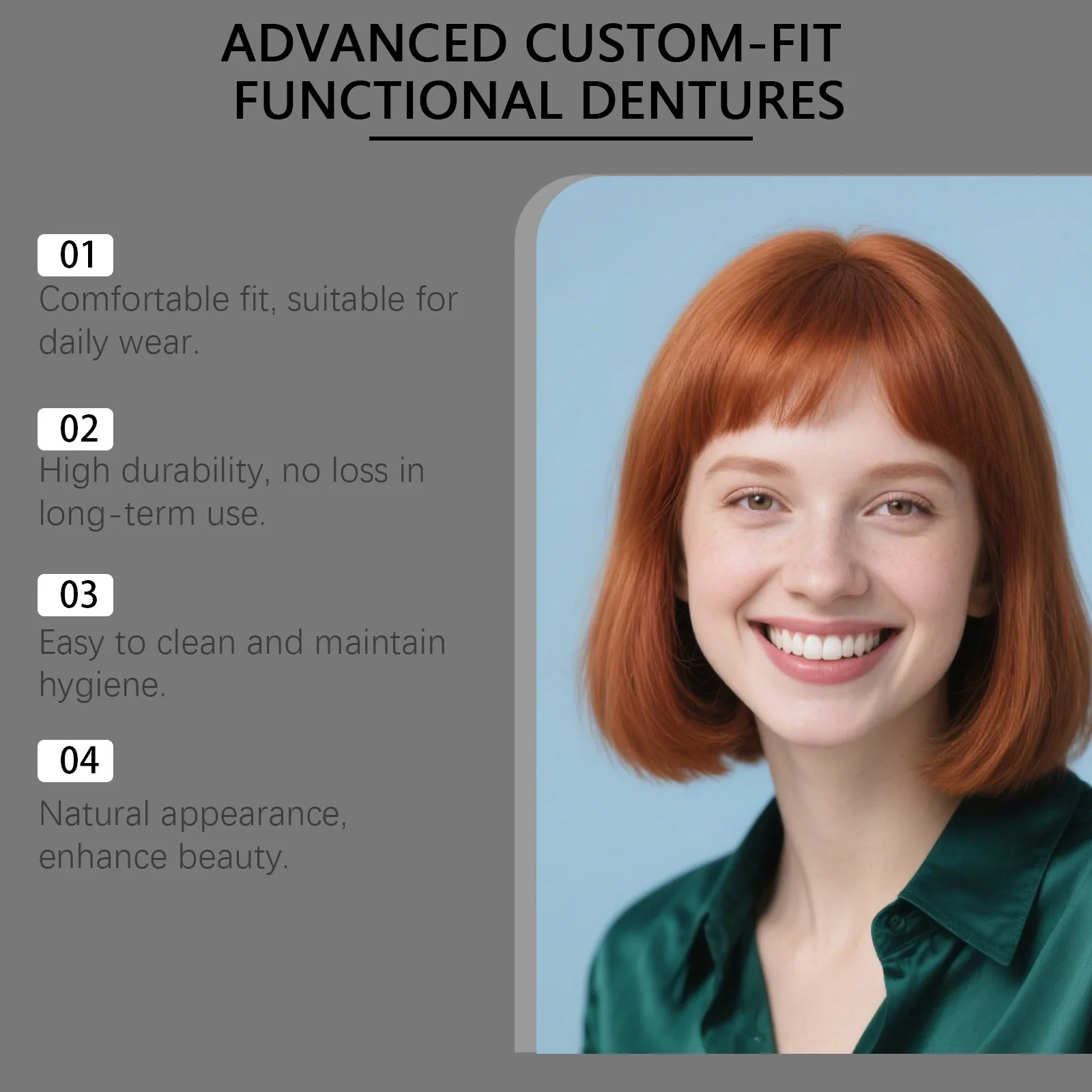 Full Denture Fake Teeth Natural Silicone Upper Lower Veneers Paste Kit Temporary Orthodontic Soften Whitening Oral Hygiene Care