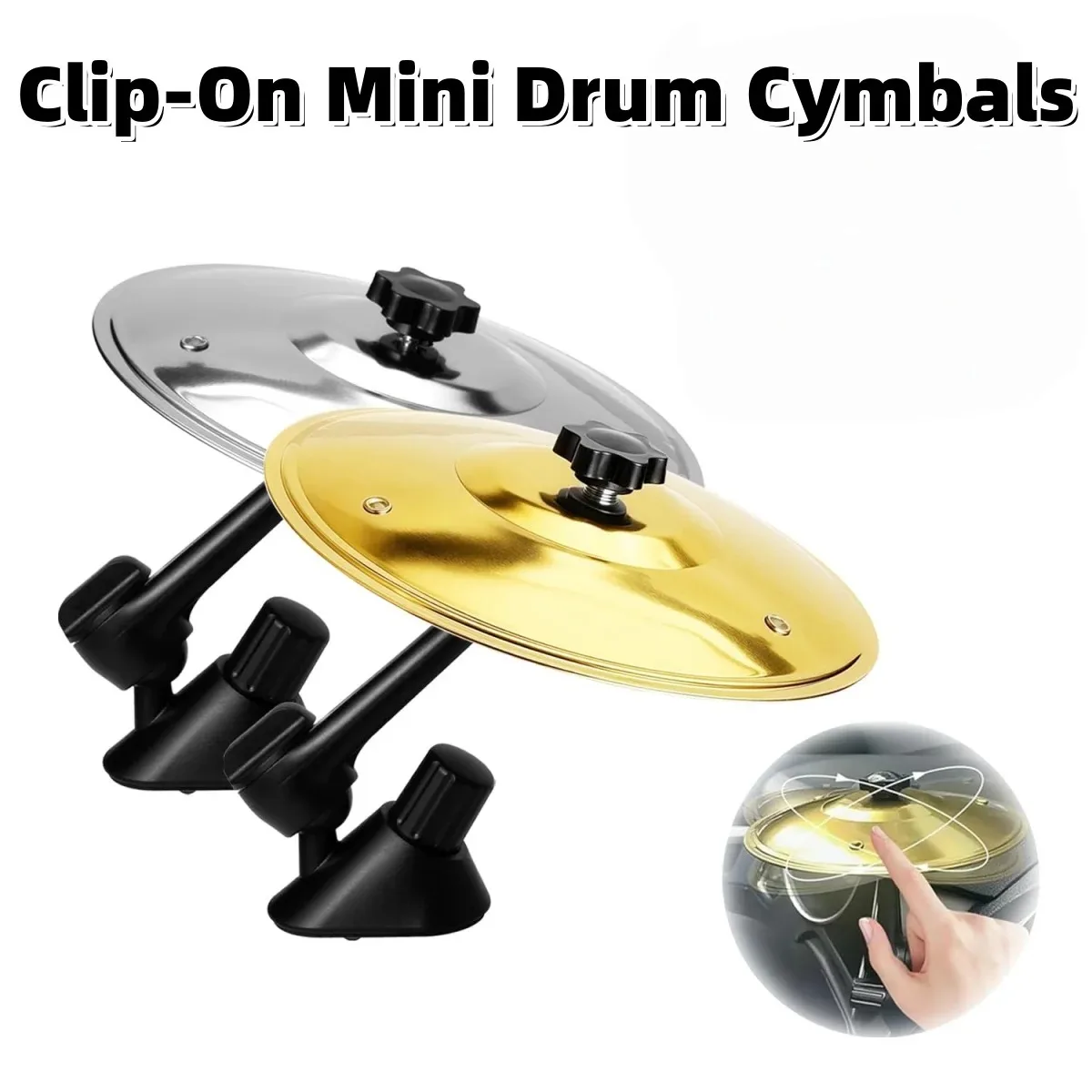 Car Air Vent Musical Decor Percussion Cymbals for Dashboard Tapping Rhythm Universal Mini Drums Colliding Fun Driving Gifts