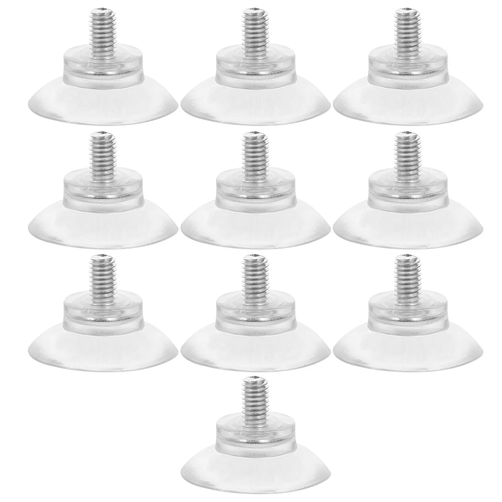 

10Pcs Transparent Suction Cups PVC with M6 Screws Threaded Rod for Glass Surfaces Bathroom Walls Shower Hooks Heavy