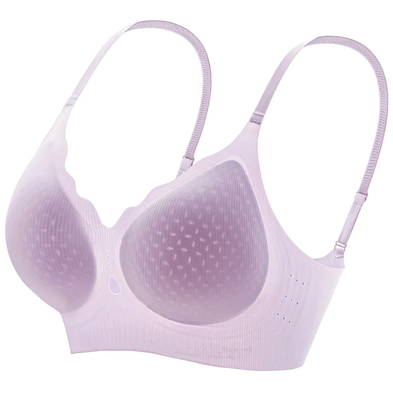 Women's Seamless Jelly Gel Minimizer Bra Anti-Sagging Support Bralette Push-Up Wireless Breathable Lingerie for Large Bust