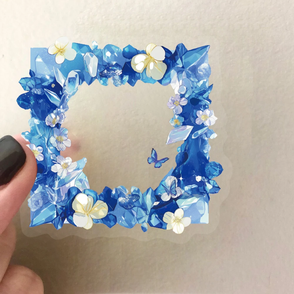 

10/30/50pcs Cute Cartoon Butterfly Crystal Frame Graffiti Stickers Aesthetic Decals Decoration DIY Phone Suitcase Laptop Sticker