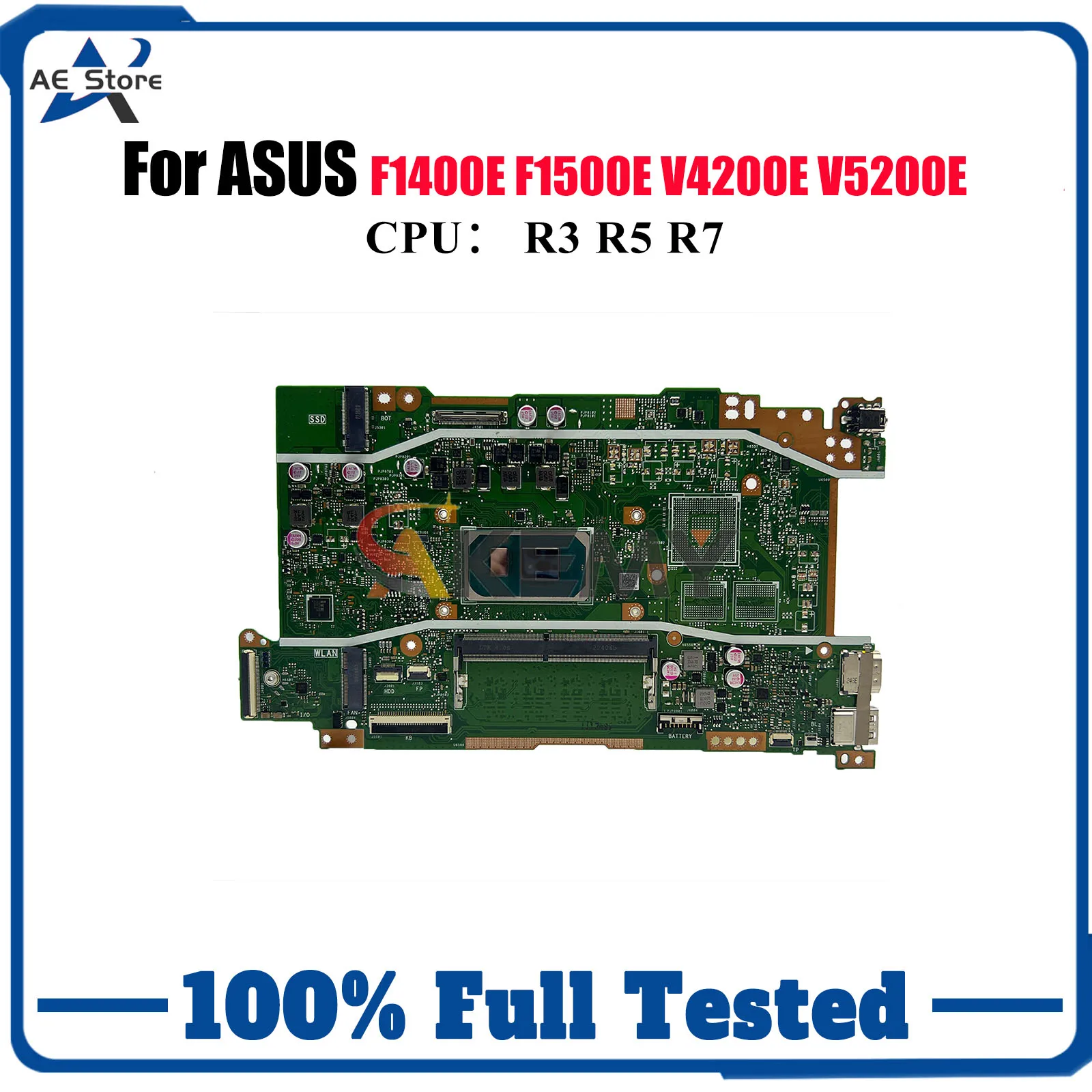 

Материнская плата для ноутбука X515EA для ASUS VivoBook X515EA F1400E V5200E V4200E X515EP X515E F1500E X515EQ с процессором R3 R5 R7