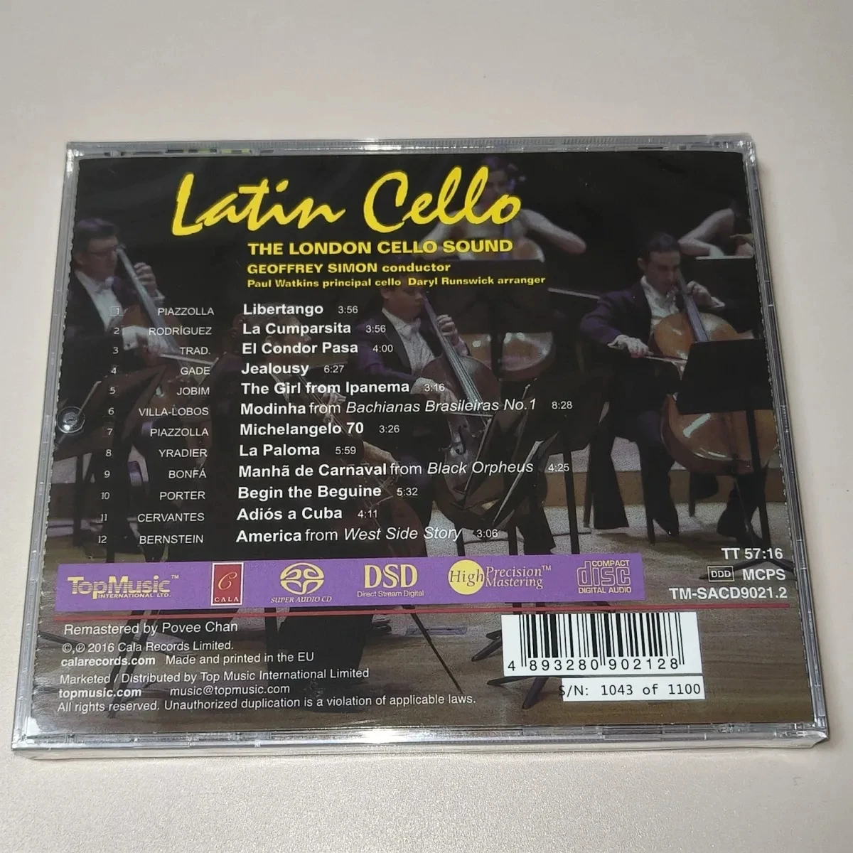 Classic Paul Watkins Music CD Latin Cello Album The Girl from Ipanema Music Record Cosplay Walkman Car Soundtrack Box Collection