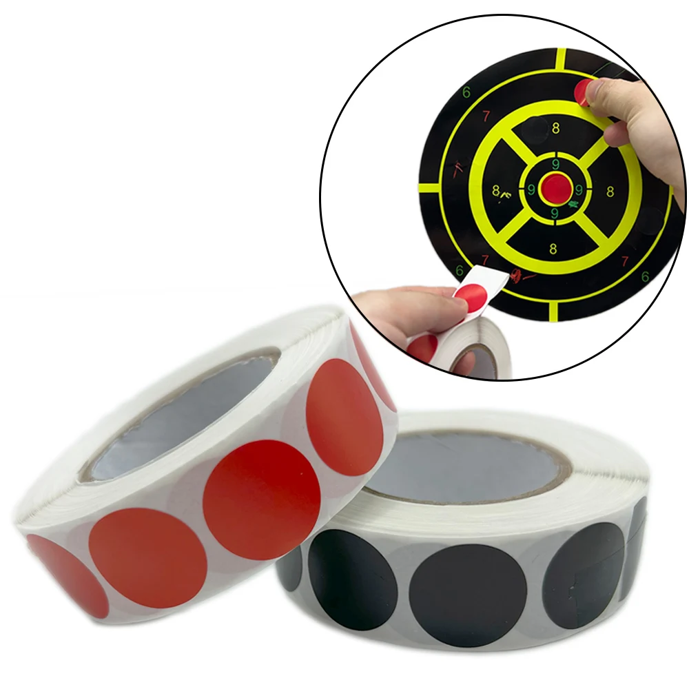 1000/Pcs Shootingfor Target 19mm Black/Red Target Plasters Shooting Target Plasters Sticker Bullseye Bore Shooting Accessories