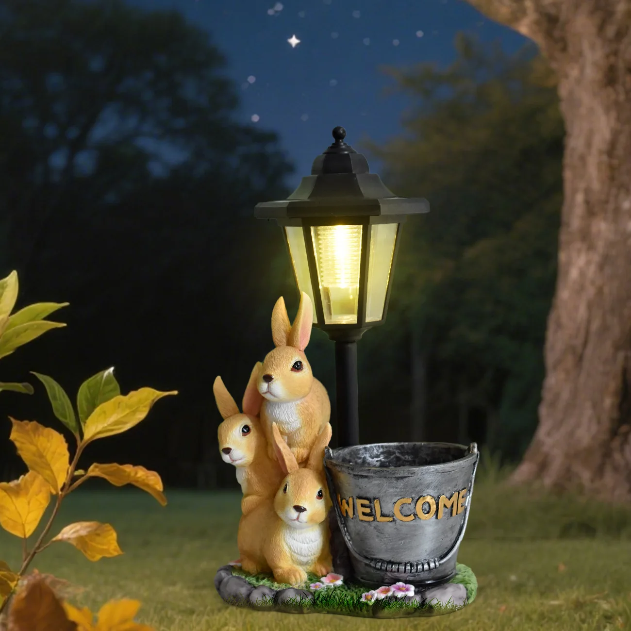 New rabbit solar garden light ornament garden balcony succulent flower pot landscape bonsai flowerware view 5