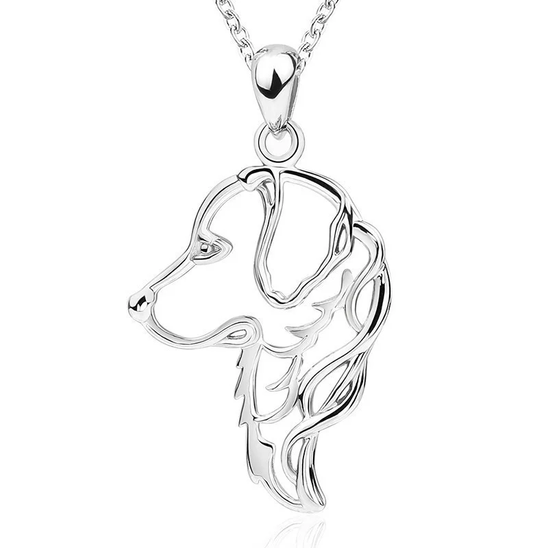 Strollgirl Sterling Silver 925 Cute Animal Dog Pet Necklaces & Pendants Women Fashion Jewelry Making for Women Gift