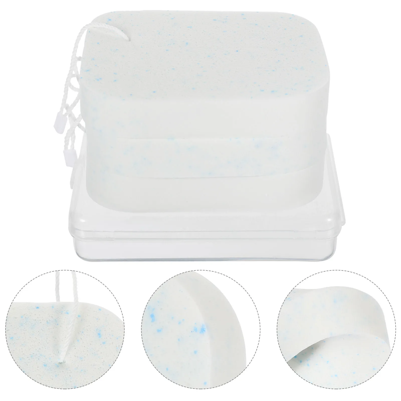 

1 Set Multi-Function Facial Sponge Reusable Exfoliating Scrubber Portable Compact Travel Face Cleaner With Pva Material Soft