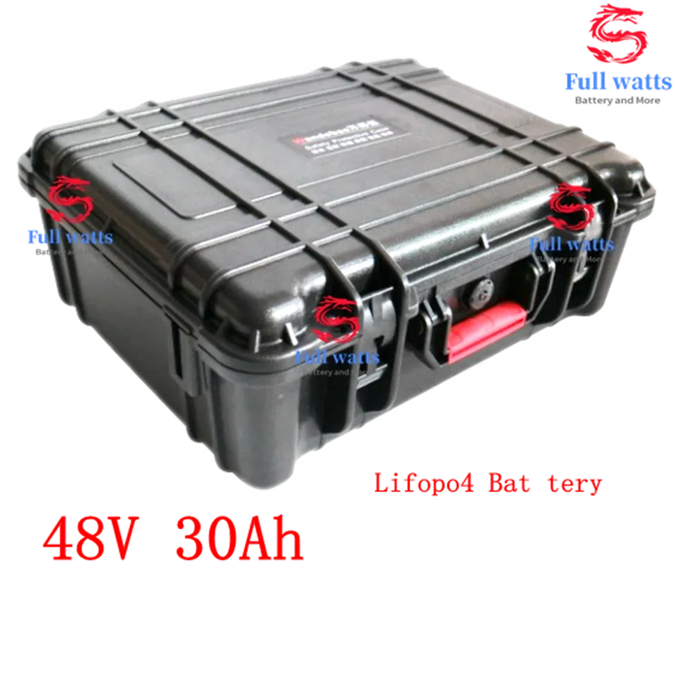 

48V 30AH LiFePO4 Battery 48v lifepo4 30AH battery pack 48v 30ah lithium battery with 10A Charger for Solar system, boat's motor