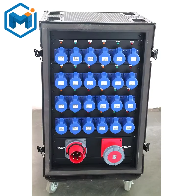 26-Channel Waterproof Stage Power Distribution Box 380V Light Power Control ISO Certified Metal Equipment Box