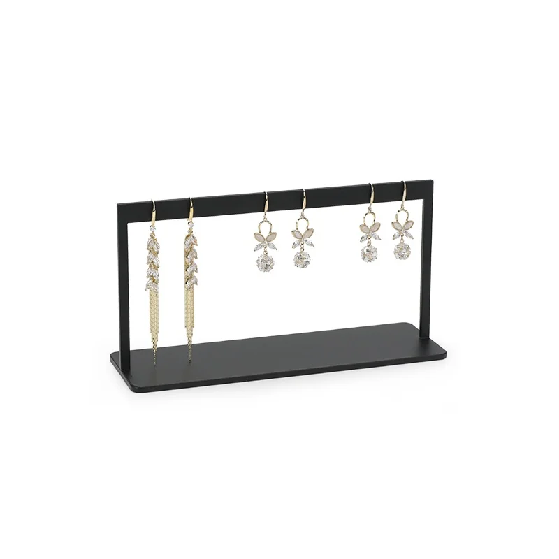 

Metal Black Earring Holder Women Jewelry Organizer Shelf Cool Fashion Ear Stud Show Stand