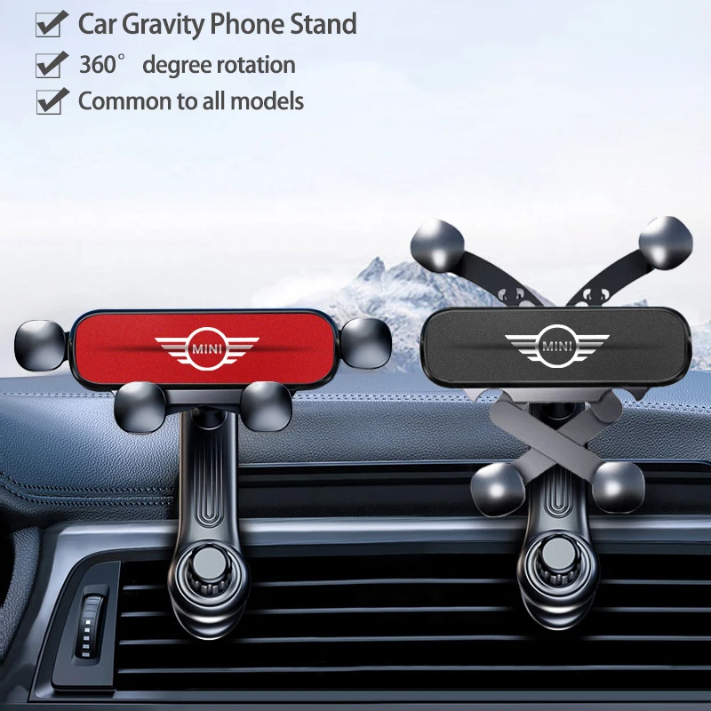 Gravity Phone Holder Car Air Vent Mobile Phone Mount Metal Stand Auto Interiors For Mini Cooper One JCW F54 F55 F56 F57 F60 R50