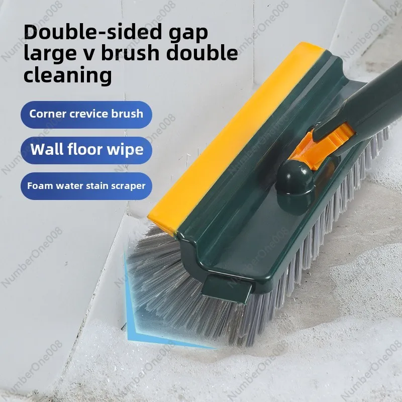 Toilet brush floor brush gap cleaning scraper brush floor seam brush three-in-one long handle