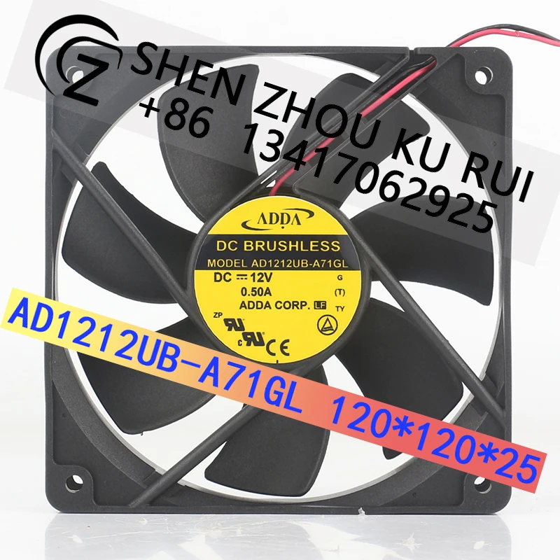 

ADDA 12 В 0,50 А 12025 120X120X25 мм 12 см инвертор шасси с высоким объемом воздуха AD1212UB-A71GL охлаждающий вентилятор