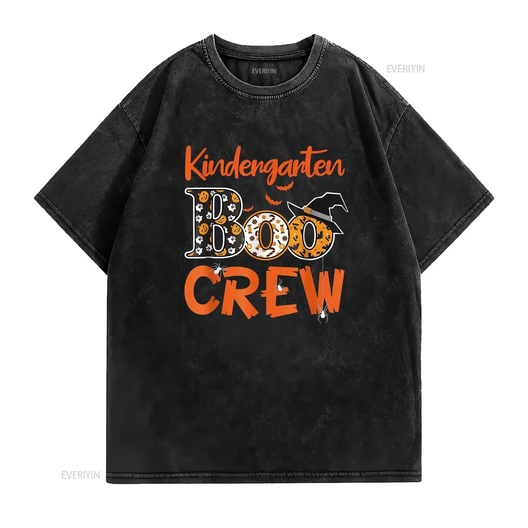 رياض الأطفال بو طاقم المعلمين الطلاب هالوين زي تي شيرت خمر غسلها للارتداء اليومي تنوعا عادية أنيقة #2