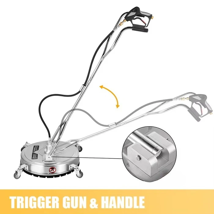 4000 PSI Rotary Surface Cleaner Patio  Pressure Washer 20 Inch  with 4 Wheels Dual Handle Power Washer Cleaning Attachments