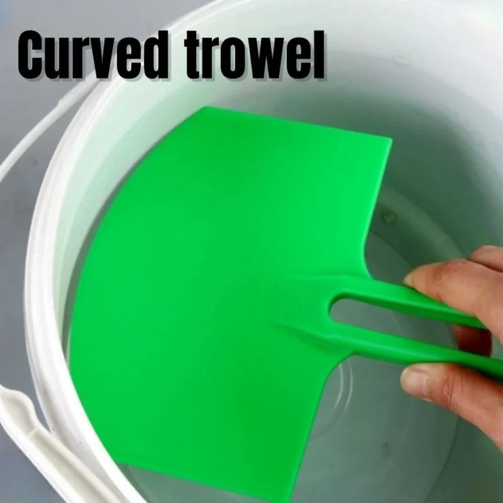 Plastic Material Putty Scoop Curved Bucket Scoop Finishing Scraper Plaster Loading Tool Arc Shovel Matching Tool