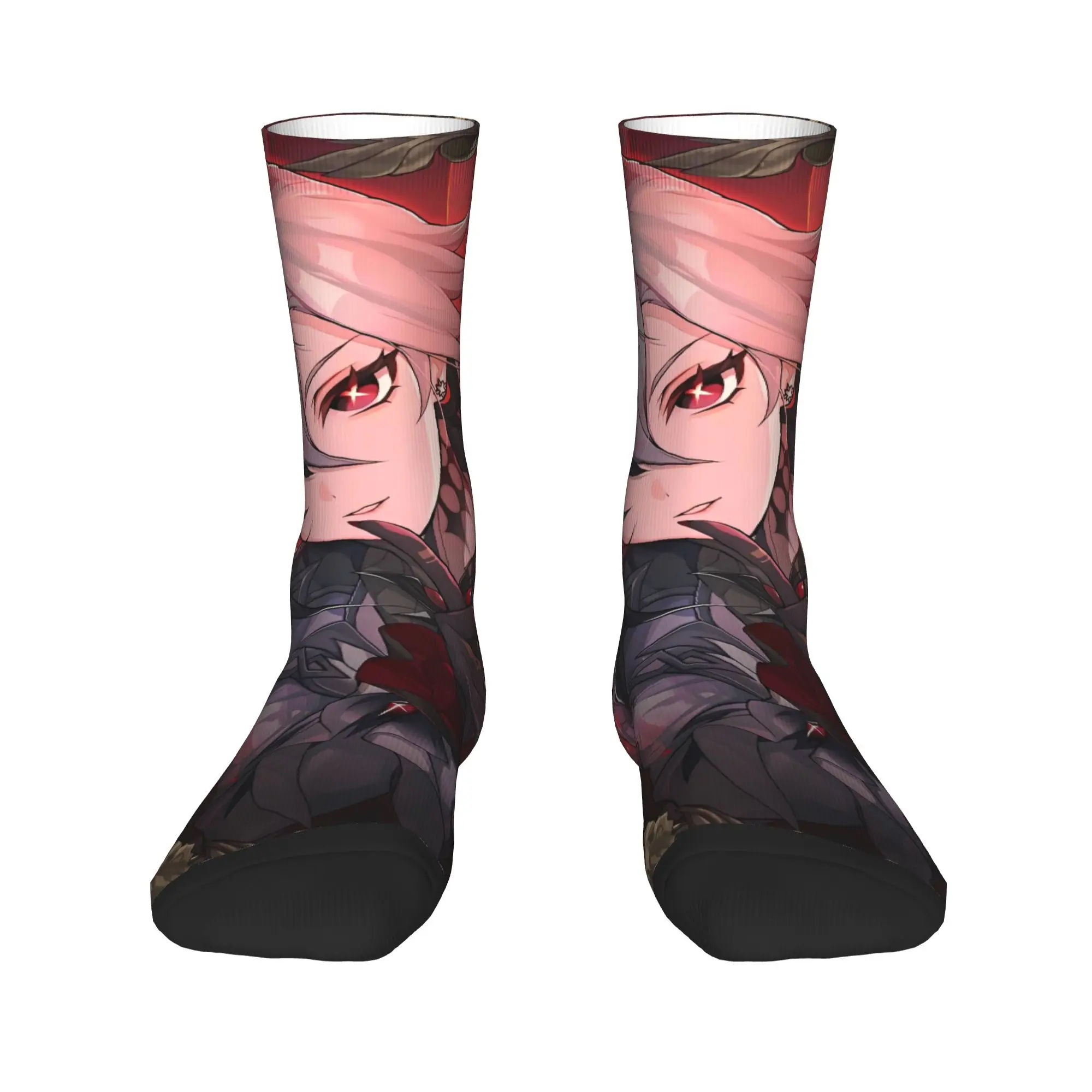 أنيمي لعبة Genshin تأثير الجوارب الجرافيك جوارب مكافحة العرق الكبار الرجال الجوارب مريحة الخريف العصرية جوارب رياضية في الهواء الطلق