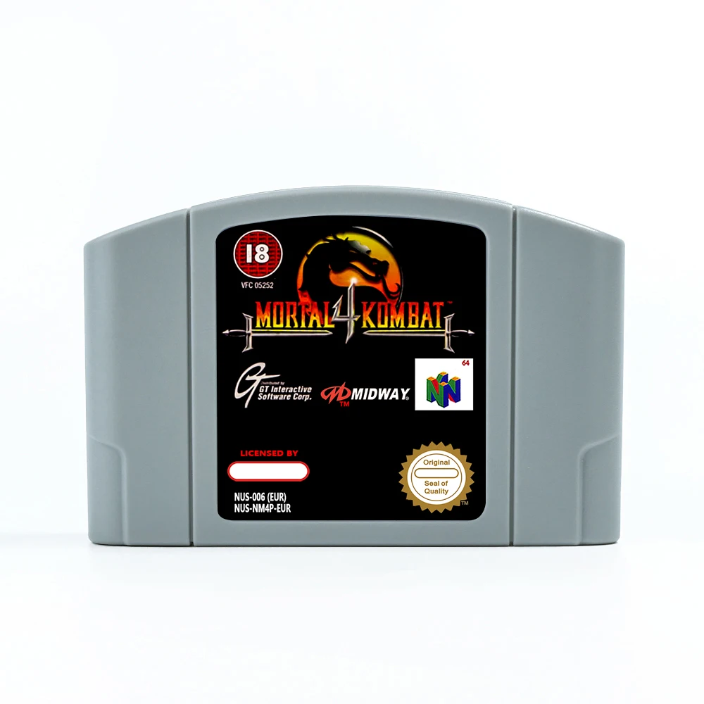 Mortal Kombat 4 N64 Cartridge USA EUR Game Card For 64bit Game Consoles