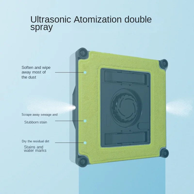 Ultra-fino Duplo Água Jet Janela Limpador Robô, Transmissão De Voz, Controle Remoto, Máquina De Limpeza De Janela Elétrica