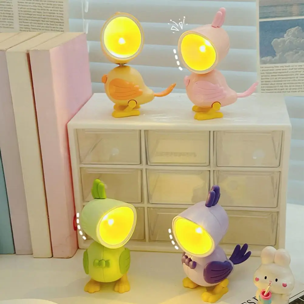 

Decorative Night Light Small Cute Bird Table Lamp Cartoon Parrot Night Light Magnetic Adjustable Led Bedside Lamp for Kids