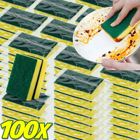 1/100PCS Soft Cleaning Sponge Kitchen Dish Washing Brush Pot Pan Cleaning Brushes Bowl Cleaner Tools Home Sponges Scouring Pads