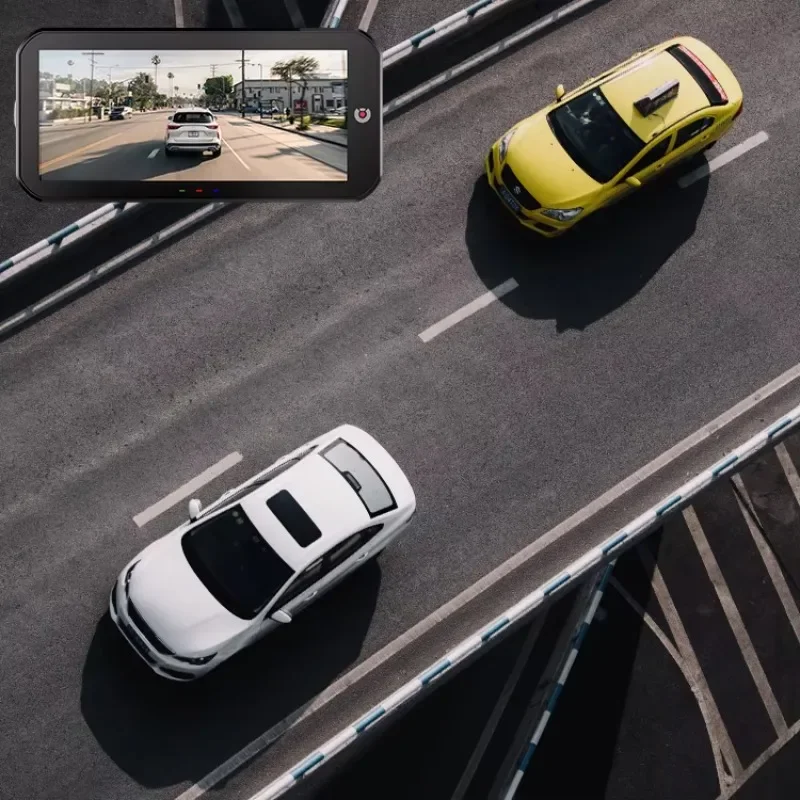 AKEEYO Telecamera per auto 3 vie Smart Ai Specchio Bsd Adas 3 lenti Dashcam con Wifi