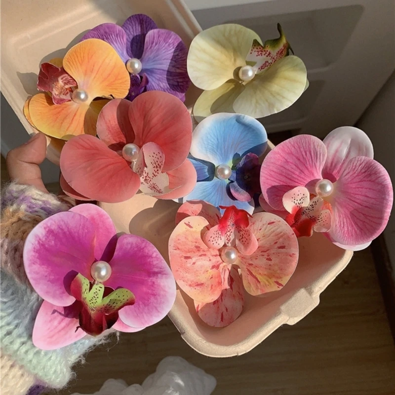 Elegant Flower Hair Clip Unique Hair Barrettes Large Flower Acrylic Hair Clip Hairpin for Weddings and Parties
