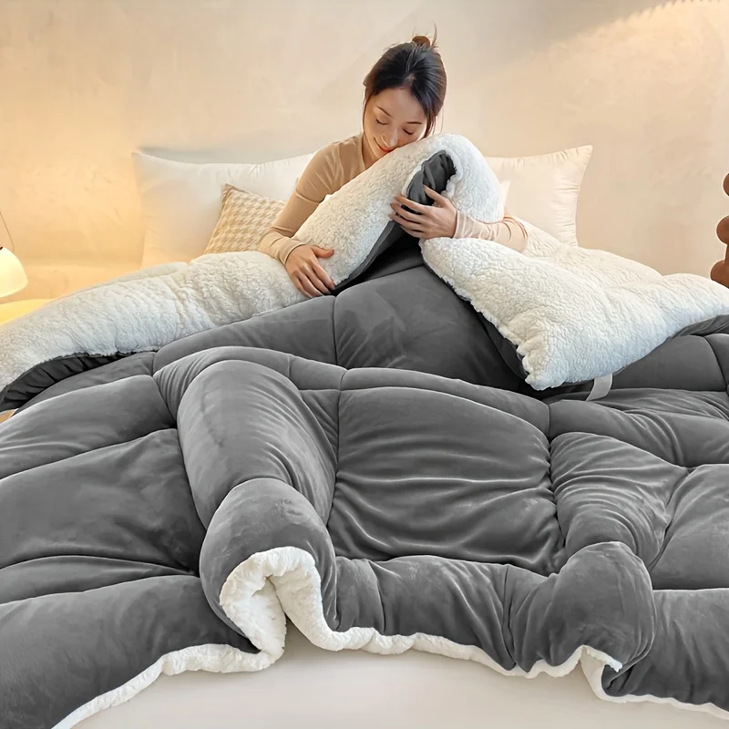 

1 шт. Мягкое и теплое ортопедическое одеяло из искусственного флиса, универсальное однотонное одеяло для дивана, кушетки, офисной кровати, походов и кемпинга.