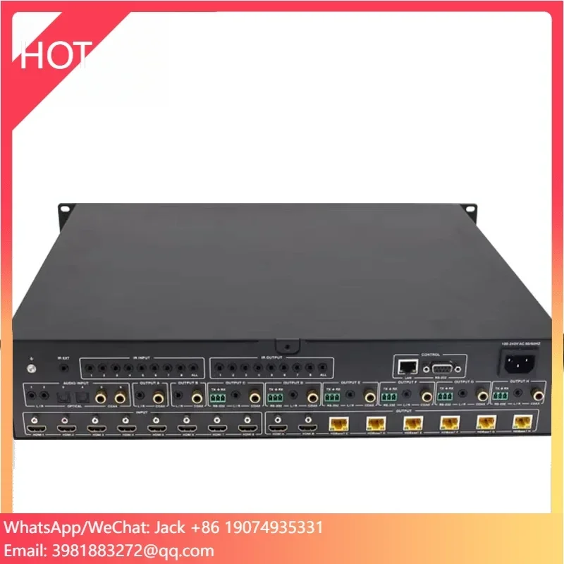 6x6 18Gbps 4k@60Hz YUV 4:4:4 오디오 매트릭싱 기능이 있는 HDBaseT 매트릭스