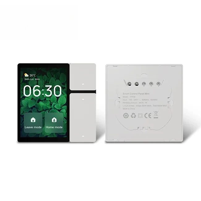 Smart Life 3.5 Inch Touch Screen Home Automation Touch Panel with Built-in 3 Gang Wall Switches