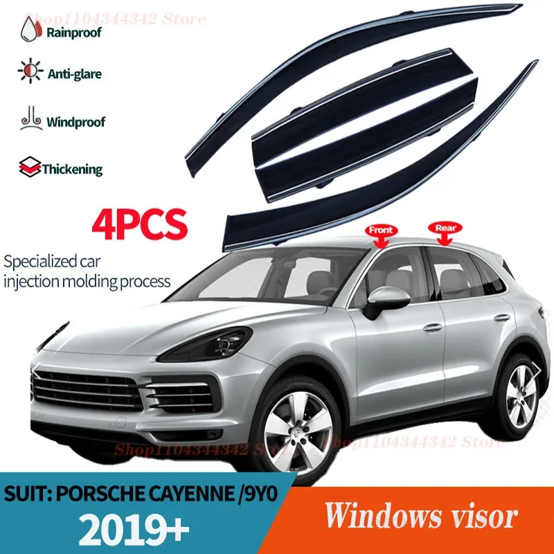 

For Porsche Cayenne 2019+ Window visors Rainwater prevention; Covering the sunlight; Anti fog; Snow prevention