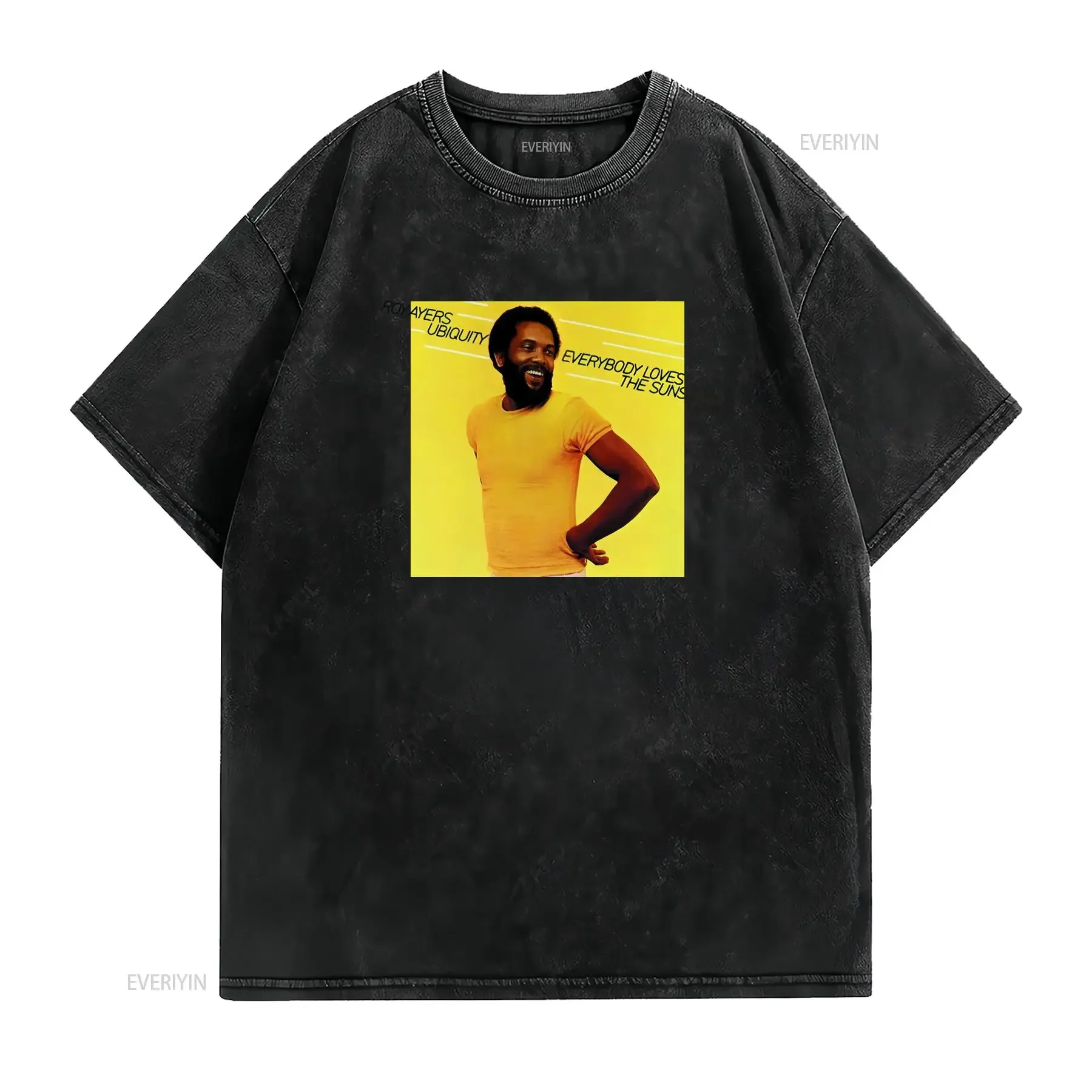 Inspired Roy Ayers Everybody Loves The Sunshine All Size Men's T Shirt KC151 vintage Washed Stylish streetwear Casual