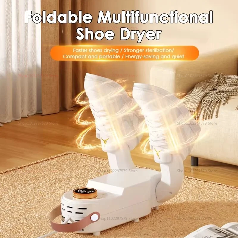 Smart Intelligent Shoe Dryer with Adjustable Timer Quick Drying Deodorizing Sterilizing Shoe Warmer Heater for Home and Travel
