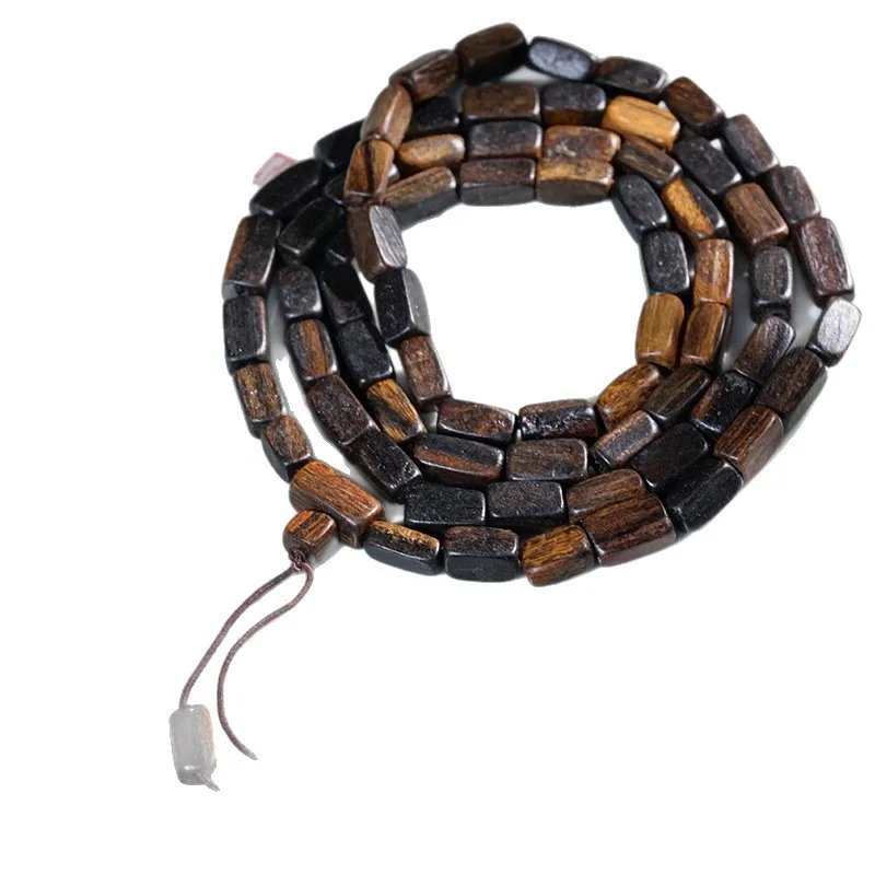 Natural Dalagan Agarwood Free Form Square Sugar Beads Cultural Bracelet Handheld Multi Circle Cultural Jewelry