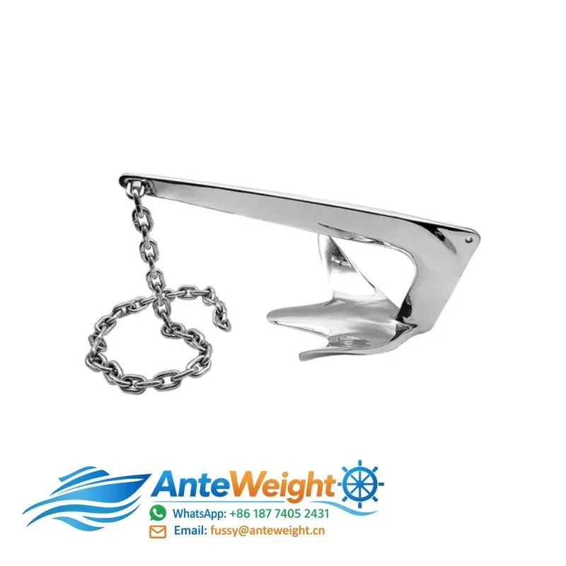Bruce Anchor ML Silver High Quality 316 Stainless Steel High Mirror Polish Marine Hardware Boat Anchor Replacement/Repair Yacht