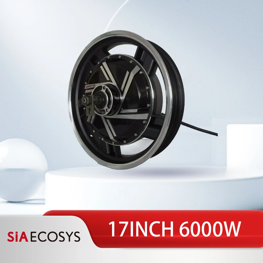 QSMOTOR 17 Inch 6000W High-Speed Brushless Electric Hub Motor V3 72V for Electric Motorcycle 45H 110KPH Wheel Rim