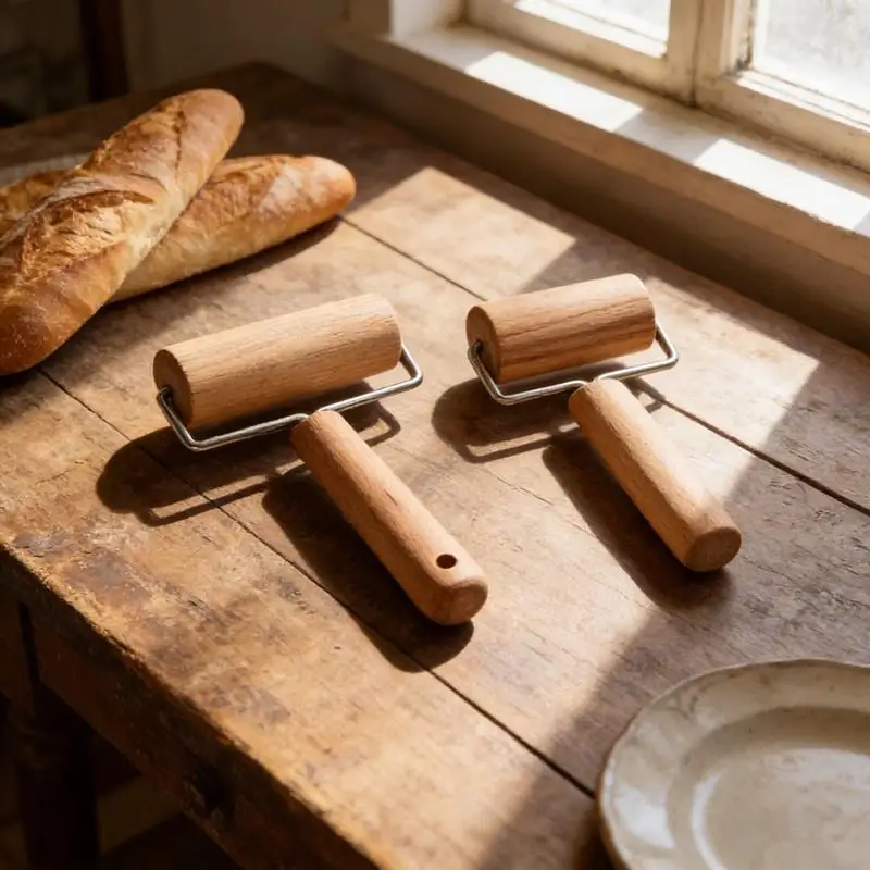 Wooden Rolling Pin Hand Dough Roller For Pastry Chapati Pasta Bakery Pizza Kitchen Tool Double Head Rolling Pin Flour Stick