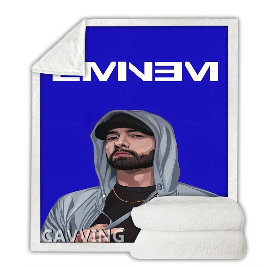 EMINEM  3D Printed  Sherpa Blanket Rectangle Blanket Textiles Fleece Wearable Blanket Throw Blanket Home Decor  J02