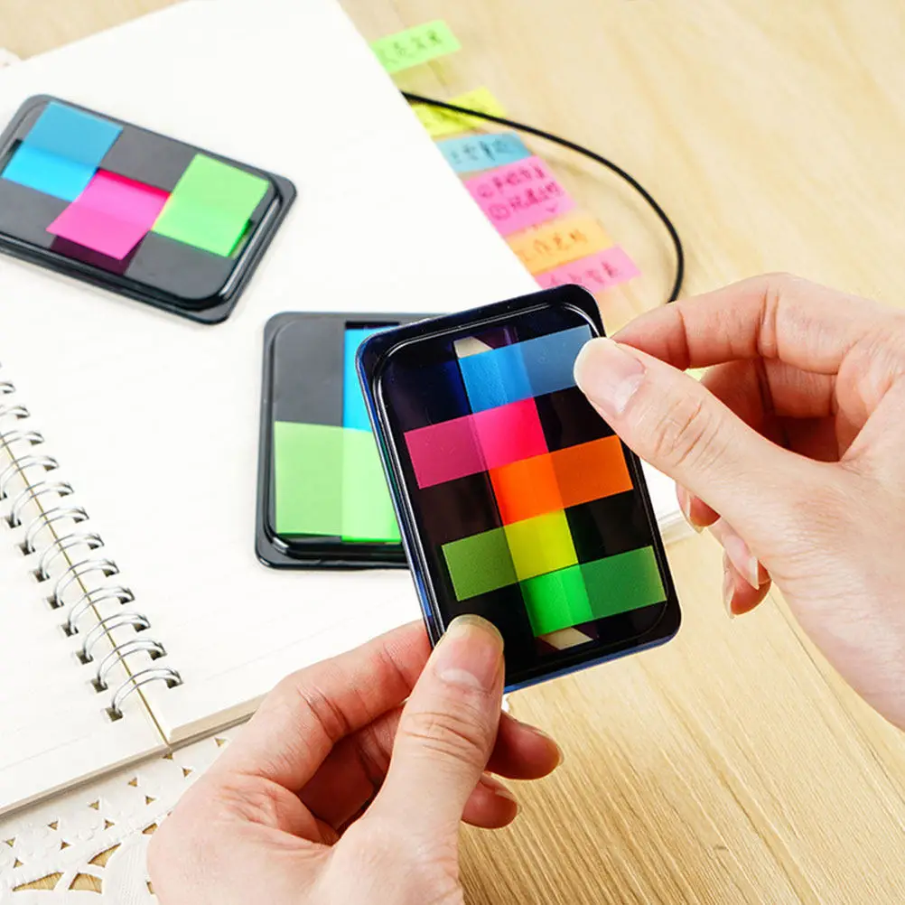 

Набор из 3 упаковок: Прозрачные неоновые клейкие закладки-стикеры для заметок, маркеры страниц с возможностью записи, для чтения, маркировки, измерений, документов